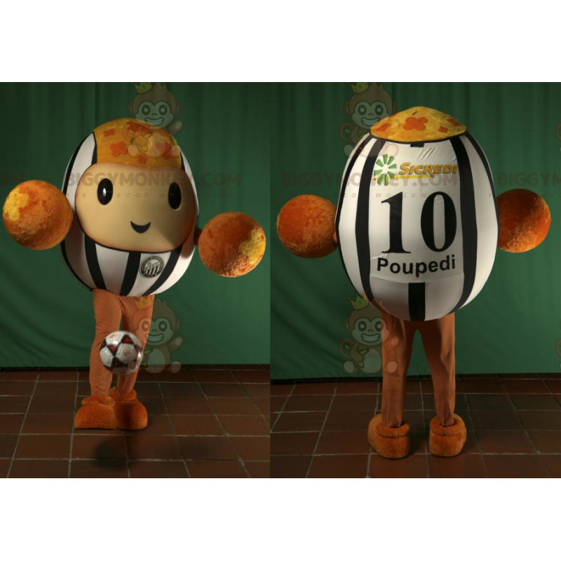 BIGGYMONKEY™ Pallone da calcio Costume da mascotte marrone in