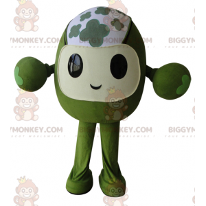 Traje de mascote BIGGYMONKEY™ todo verde florido homem