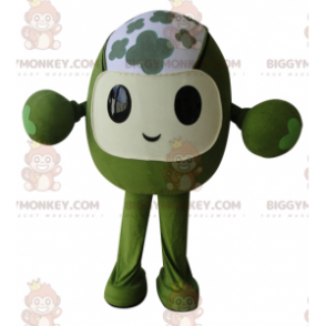 BIGGYMONKEY™ Costume da mascotte All Green Flowery Funny Man -