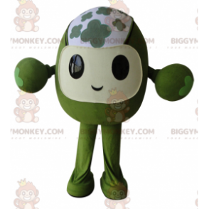 Kostium maskotki BIGGYMONKEY™ Cały zielony kwiecisty zabawny