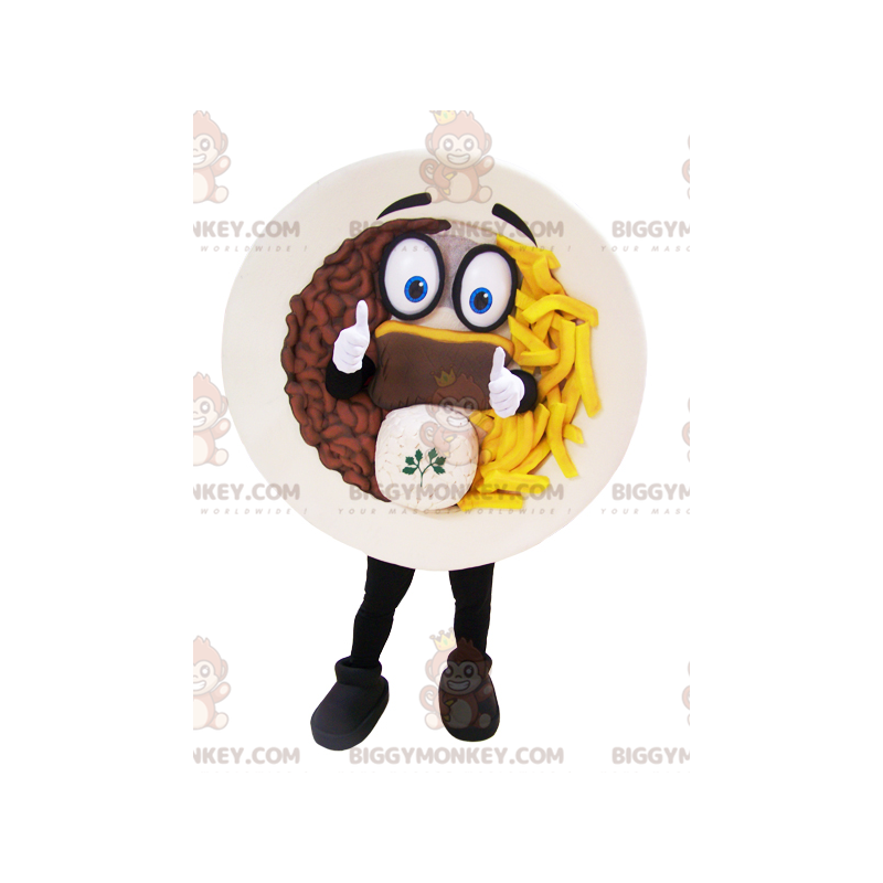 Steak Fries Platter BIGGYMONKEY™ Mascot Costume -