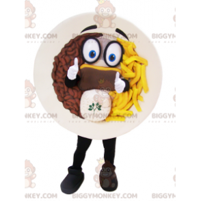 Στολή μασκότ BIGGYMONKEY™ Platter για τηγανητές μπριζόλες -
