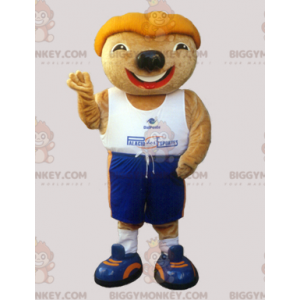 BIGGYMONKEY™ Rodent Mascot Costume With Funny Sportswear Head –
