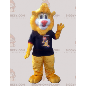 BIGGYMONKEY™ grande morbido costume mascotte leone giallo con