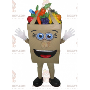 Disfraz de mascota BIGGYMONKEY™ con bolsa de papel llena de