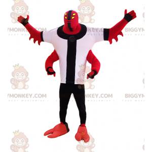 BIGGYMONKEY™ Costume da mascotte Creatura mostro rosso con