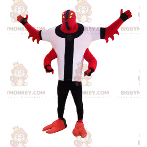 Costume de mascotte BIGGYMONKEY™ de créature de monstre rouge