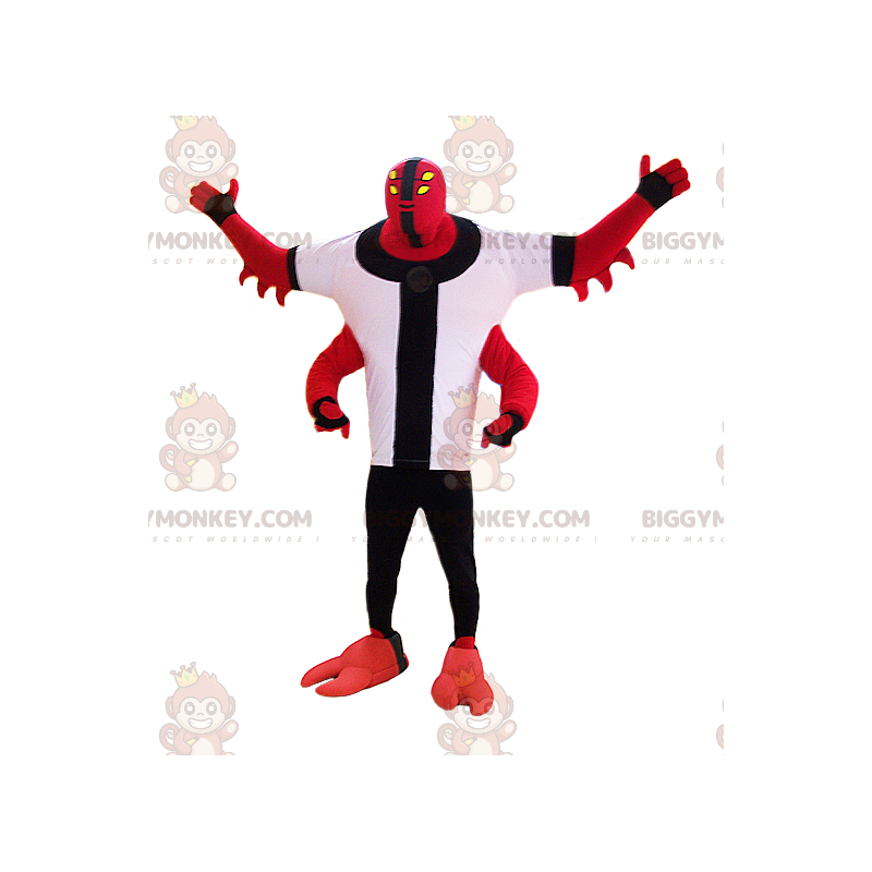 Costume de mascotte BIGGYMONKEY™ de créature de monstre rouge