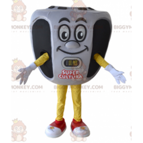 Costume mascotte BIGGYMONKEY™ Radio Player musicale grigio e