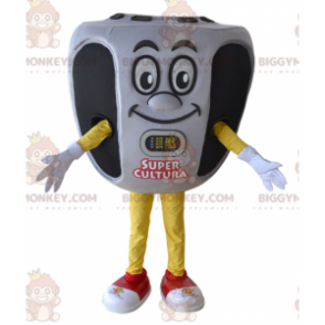 Grijs en zwart muziekspeler Radio BIGGYMONKEY™ mascottekostuum