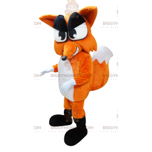 BIGGYMONKEY™ maskotkostume Orange og hvid kæmperæv med stor