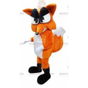 BIGGYMONKEY™ Mascottekostuum Oranje en witte reuzenvos met