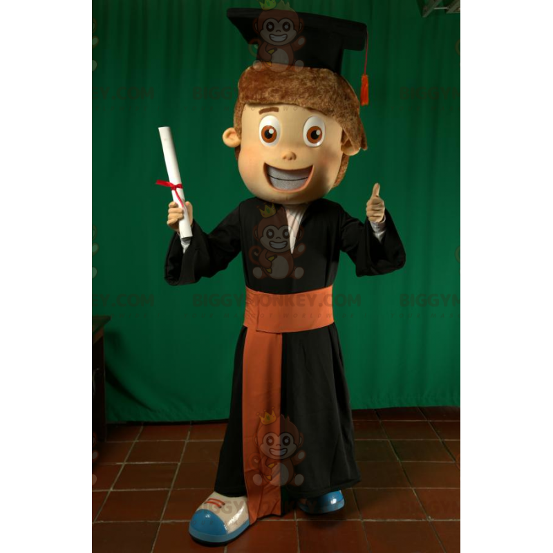 Fresh Graduate BIGGYMONKEY™ Mascot Costume with Hat and Gown -