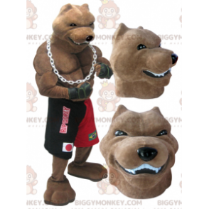Kostým maskota BIGGYMONKEY™ Obr, svalnatý pes s rodokmenem v