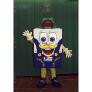 Smiling Shopping Bag Shopping Bag BIGGYMONKEY™ Mascot Costume –