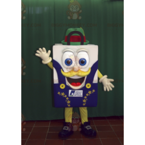 Smiling Shopping Bag Shopping Bag BIGGYMONKEY™ Mascot Costume –