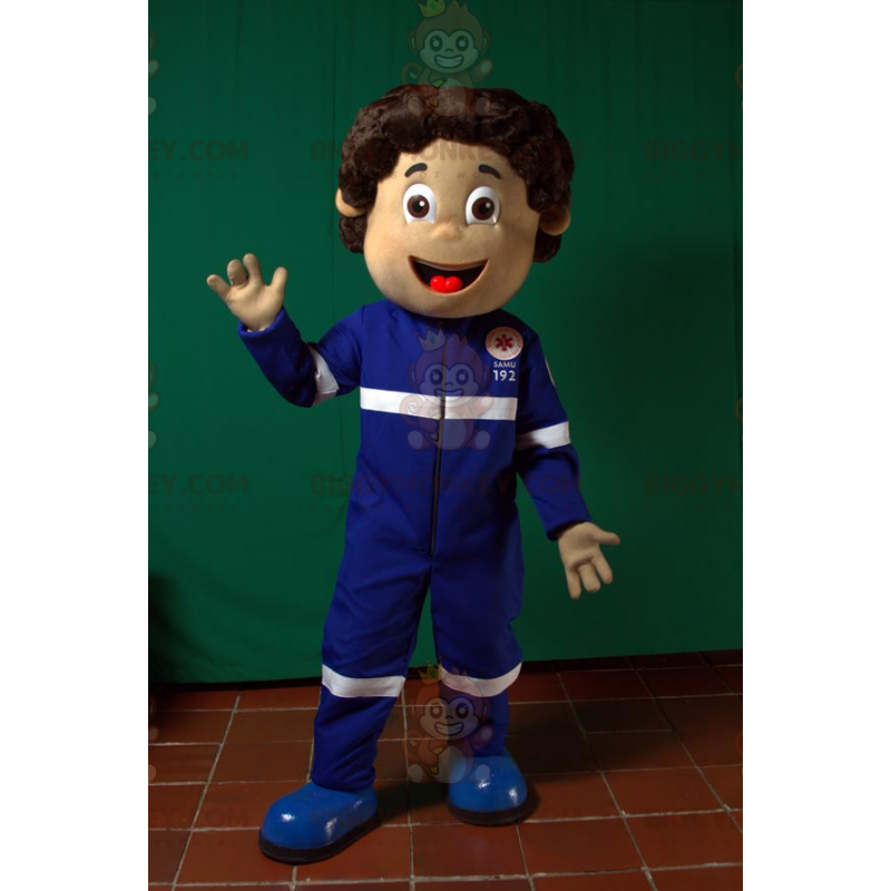 BIGGYMONKEY™ Mascottekostuum van EHBO-paramedicus gekleed in