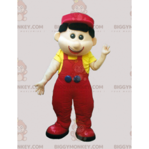 BIGGYMONKEY™ Little Guy in overall en pet-mascottekostuum -