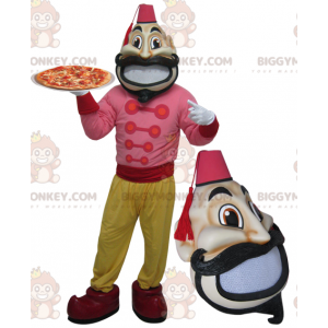 BIGGYMONKEY™ Costume da mascotte Uomo baffuto con abito