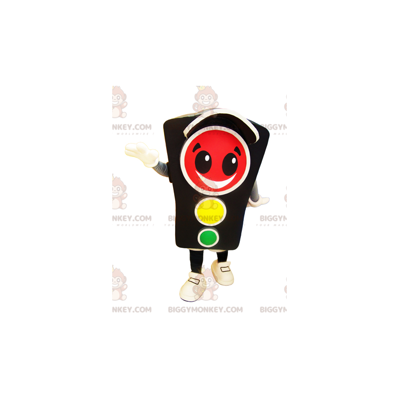 Smiling Traffic Light BIGGYMONKEY™ Mascot Costume Green Light