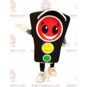 Glimlachend verkeerslicht BIGGYMONKEY™-mascottekostuum Groen