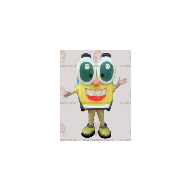 Traje de mascote BIGGYMONKEY™ Engraçado Cara Quadrado com Olhos
