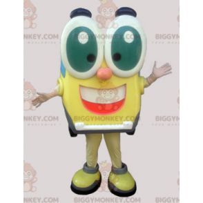 BIGGYMONKEY™ Funny Square Guy Big Eyes maskottiasu -