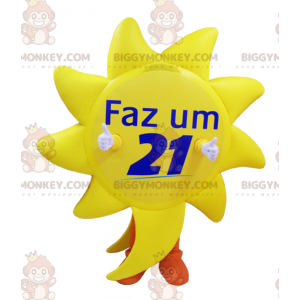 Costume da mascotte giallo gigante Sun BIGGYMONKEY™ con