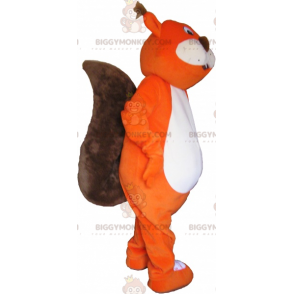 BIGGYMONKEY™ Maskottchen-Kostüm Orangefarbener Riesenfuchs mit