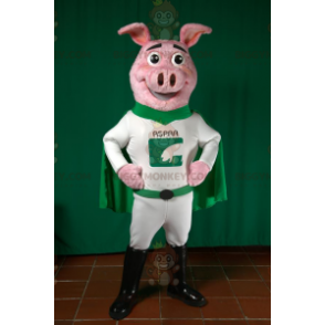 Costume de mascotte BIGGYMONKEY™ de cochon en tenue de