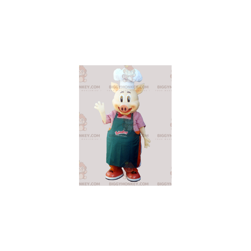 BIGGYMONKEY™ Kochmaskottchen-Kostüm für Schweine mit Schürze