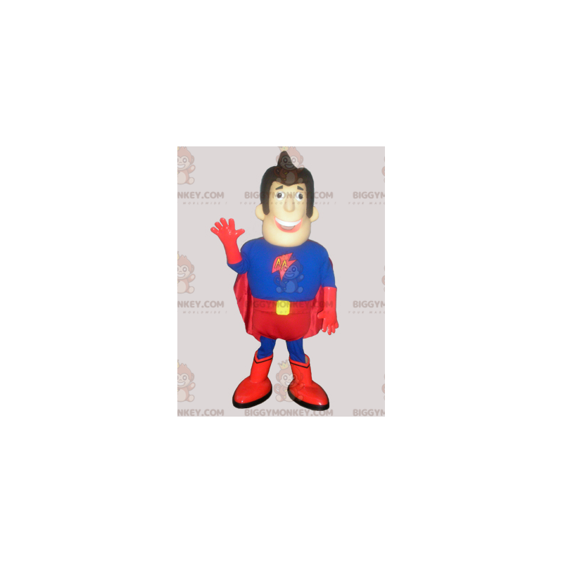 Costume de mascotte BIGGYMONKEY™ d'homme superhéros en bleu et