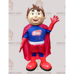 Costume de mascotte BIGGYMONKEY™ de garçon en superhéros en