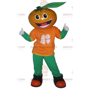 Tangerine Clementine Orange BIGGYMONKEY™ Maskotdräkt -