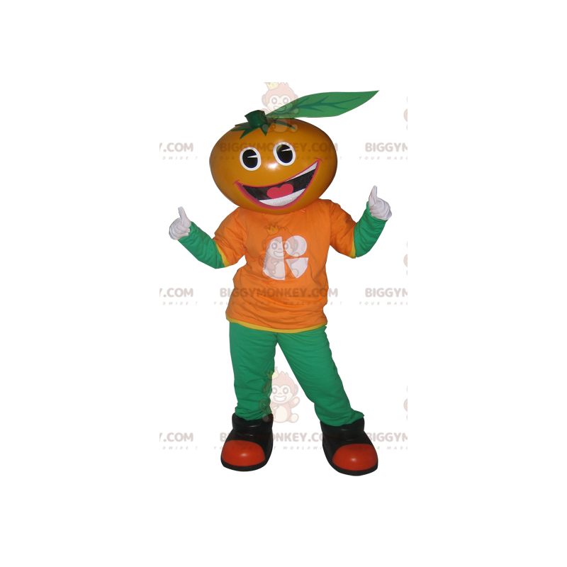 Tangerine Clementine Orange BIGGYMONKEY™ Maskottchen-Kostüm -