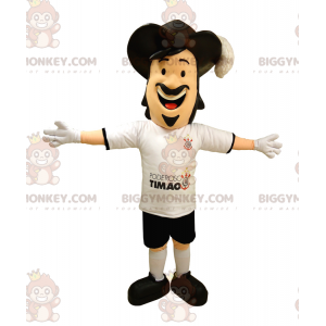 Musketeer Man BIGGYMONKEY™ Mascot Costume With Cute Hat –