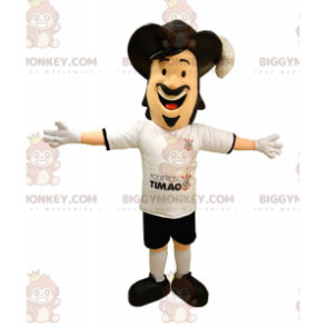 Musketeer Man BIGGYMONKEY™ Mascot Costume With Cute Hat -