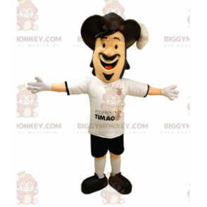 Musketeer Man BIGGYMONKEY™ Mascot Costume With Cute Hat –