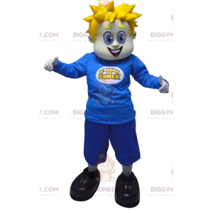 BIGGYMONKEY™ Costume da mascotte uomo biondo con punte vestito