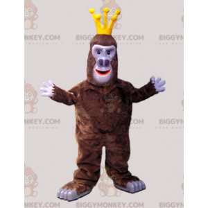 Costume de mascotte BIGGYMONKEY™ de singe gorille marron avec