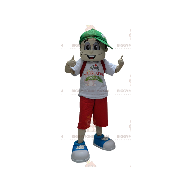 Traje de mascote Young Boy BIGGYMONKEY™ com boné –