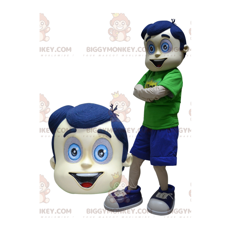 Disfraz de mascota BIGGYMONKEY™ para niño con pelo y ojos