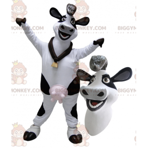 BIGGYMONKEY™ Giant White and Black Dairy Cow Mascot Costume –