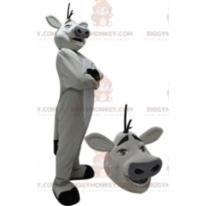 Costume de mascotte BIGGYMONKEY™ de vache géante blanche et