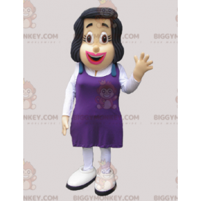 BIGGYMONKEY™ Costume da mascotte da donna marrone con vestito