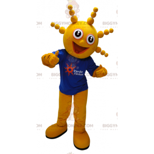 BIGGYMONKEY™ Funny Round Head Yellow Man Mascot Costume –