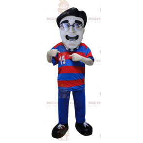 BIGGYMONKEY™ Costume da mascotte di uomo che indossa una polo a