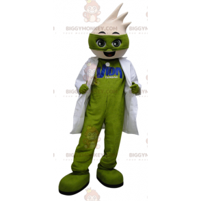 Costume de mascotte BIGGYMONKEY™ de bonhomme vert avec une