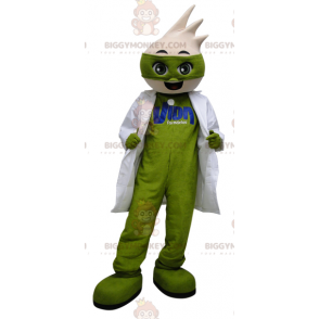 Traje de mascote BIGGYMONKEY™ Homem Verde com bata branca –