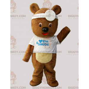 BIGGYMONKEY™ Bamse Brun Doctor Maskot Kostume - Biggymonkey.com